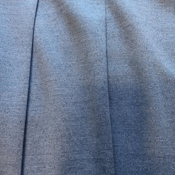 Vintage 60s D'Alliard's Striped Scooter Dress Box Pleat Mod Blue Grey Gray White - Picture 9 of 15